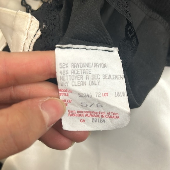 Vintage 90s collar Black and White Halter Dress - Picture 6 of 6